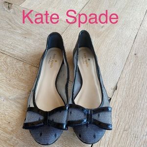 Kate Spade bow and polka dot flats